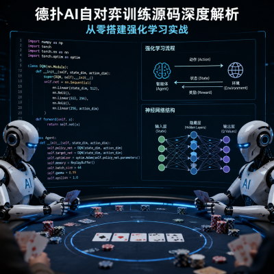 德扑AI自对弈训练源码深度解析：从零搭建强化学习实战