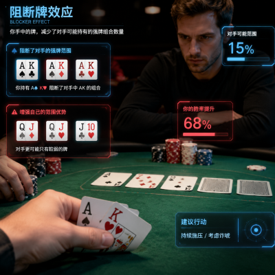 德州扑克阻断牌效应：高手如何用它读牌与诈唬？