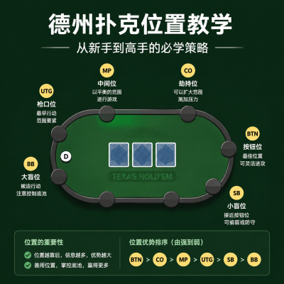 德州扑克位置教学：从新手到高手的必学策略