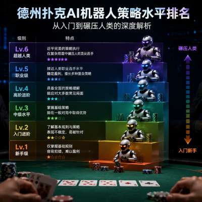 德州扑克AI机器人策略水平排名：从入门到碾压人类的深度解析